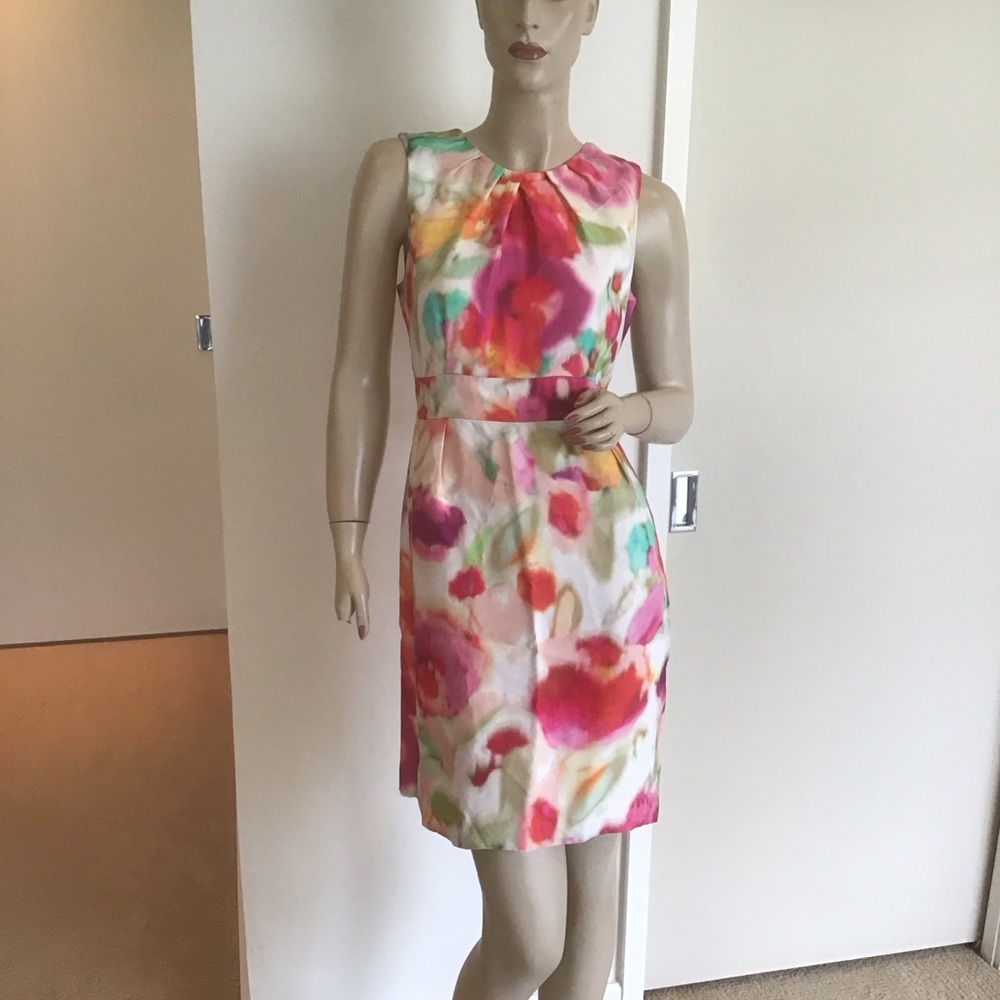 Kate Spade New York‎ Bowden Watercolor Floral Silky Sheath Career Easter Dress 4